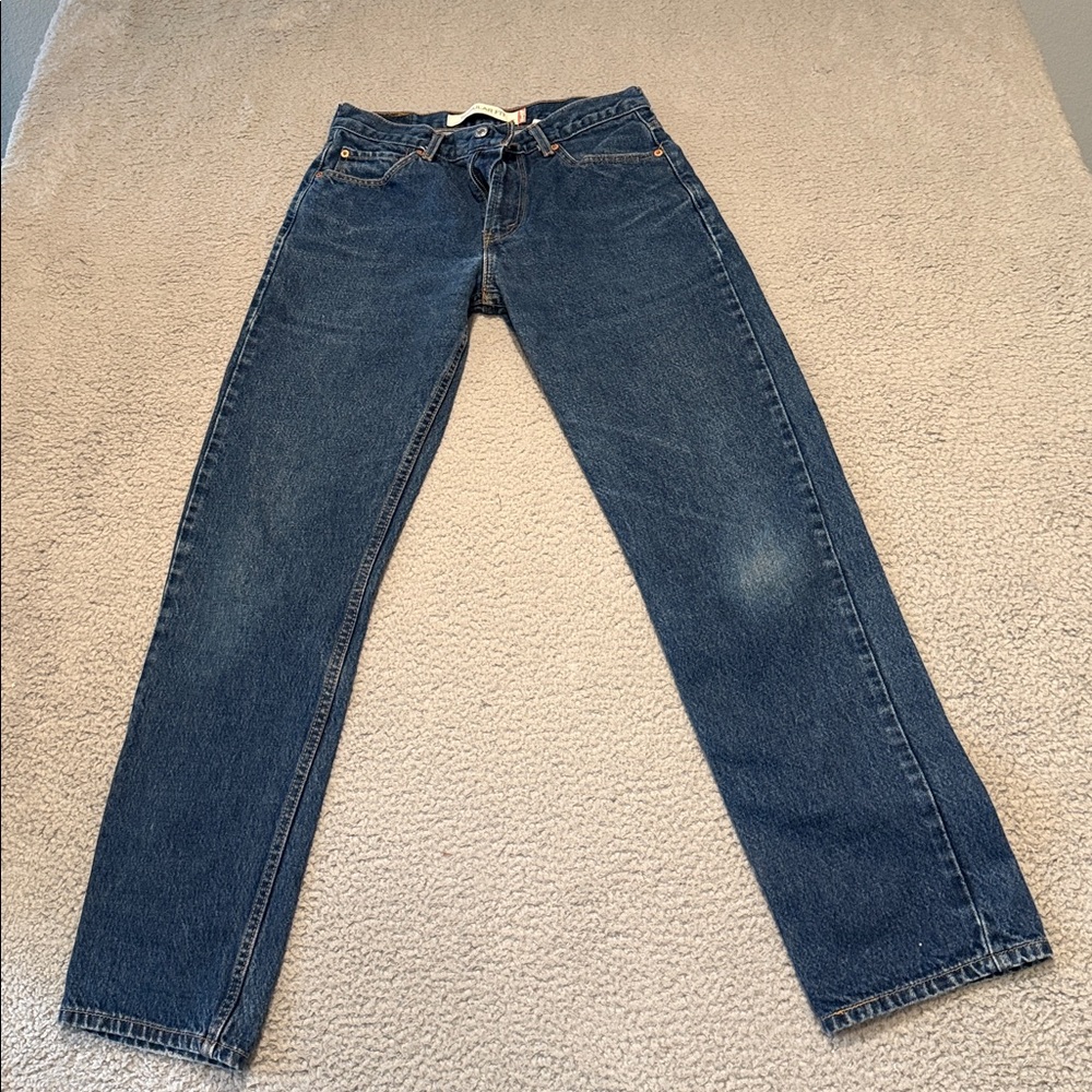 Levi's 505 Regular Fit Men's Straight Blue Jeans Size 30 - Picture 5 of 10